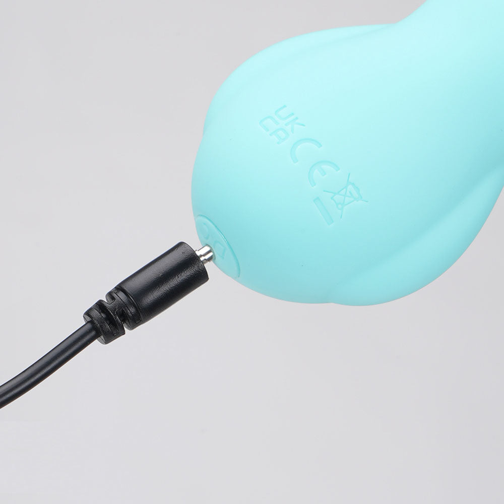 Maia Bri Teal Teal 9 Cm Usb Rechargeable Vibrating Bunny Bullet