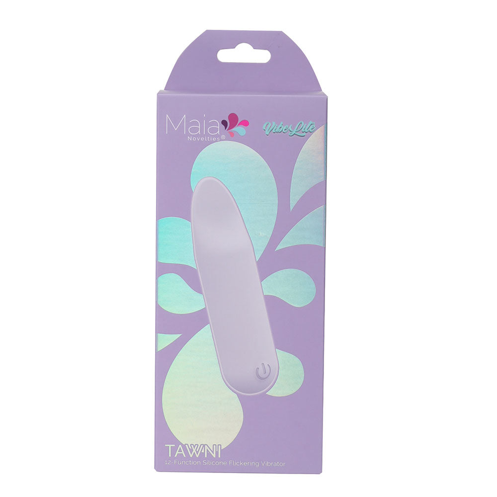 Maia Tawni Lavender Lavender 9 Cm Usb Rechargeable Bullet With Flickering Tip