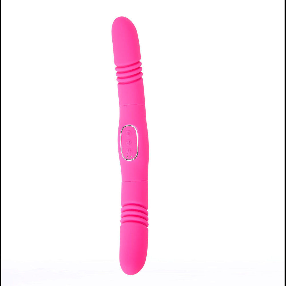 Maia Zena Pink Pink 35.5 Cm Usb Rechargeable Dual Thrusting Double Ended Vibrator