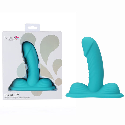 Maia Oakley Blue Blue Usb Rechargeable Grinder Pad With 14 Cm Vibrator