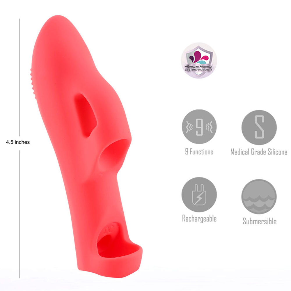 Maia Lana Red Red Usb Rechargeable Finger Stimulator