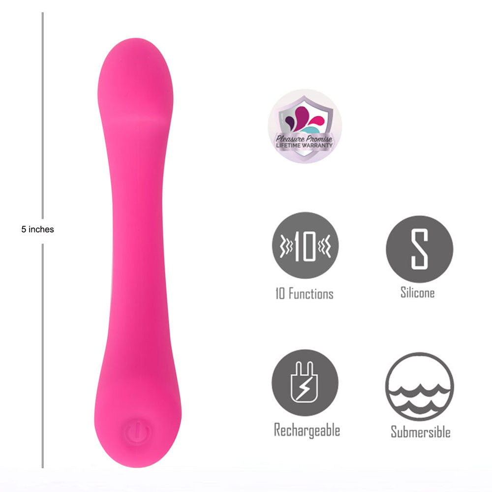 Maia Kenna Pink Pink 12.7 Cm Usb Rechargeable Vibrator