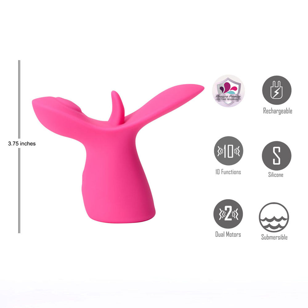 Maia Oasis Pink Pink Usb Rechargeable Dual Motor Licking & Thumping Stimulator