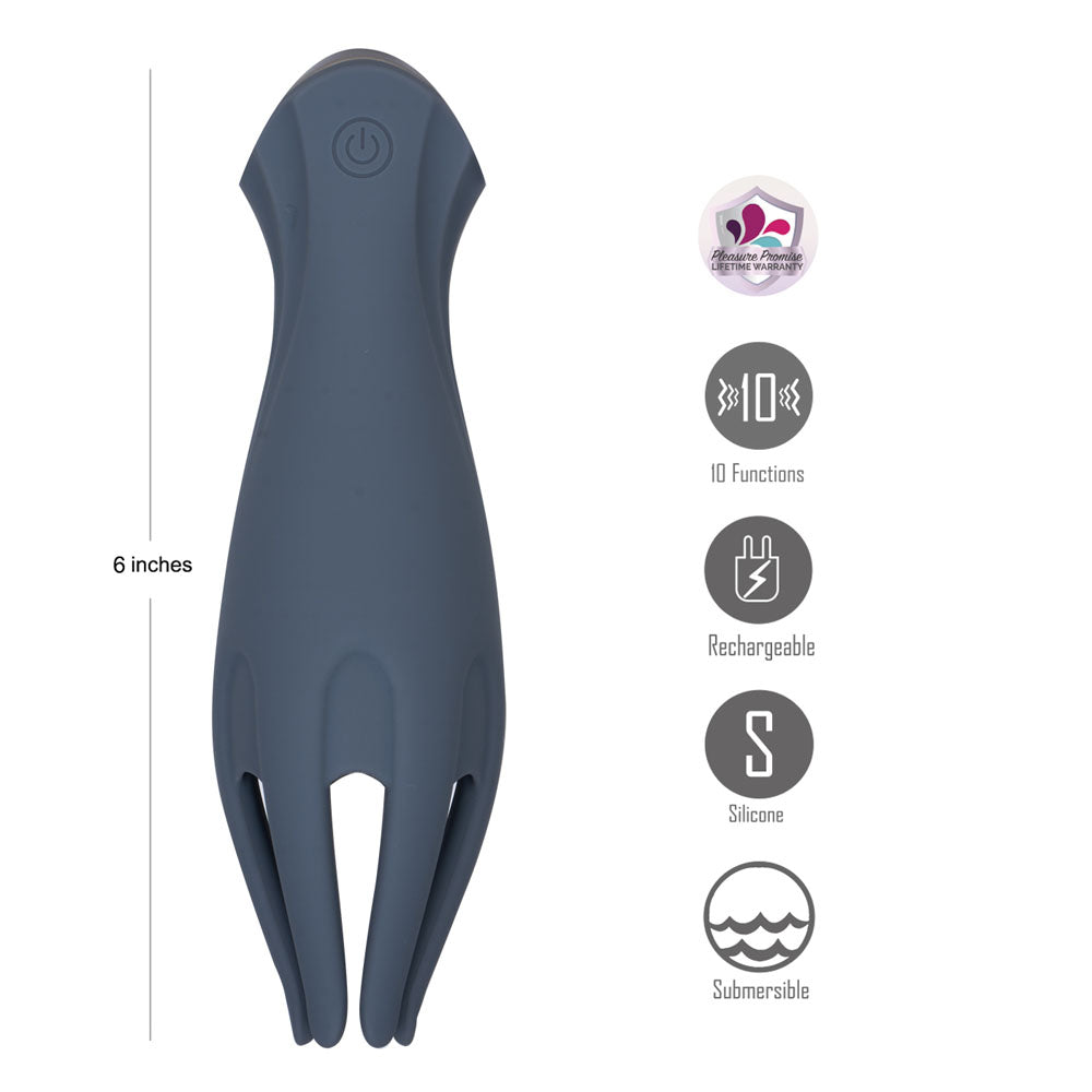 Maia Leo Grey Grey Usb Rechargeable Penis Head Tickler