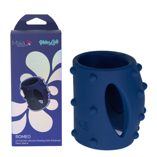 Maia Romeo Blue Blue Usb Rechargeable Vibrating Girth Enhancer Sleeve