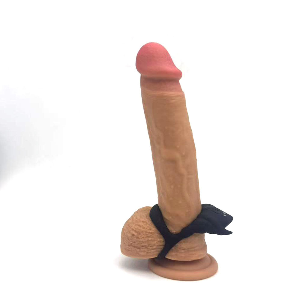 Maia Rocky Black Black Usb Rechargeable Vibrating Cock & Balls Ring