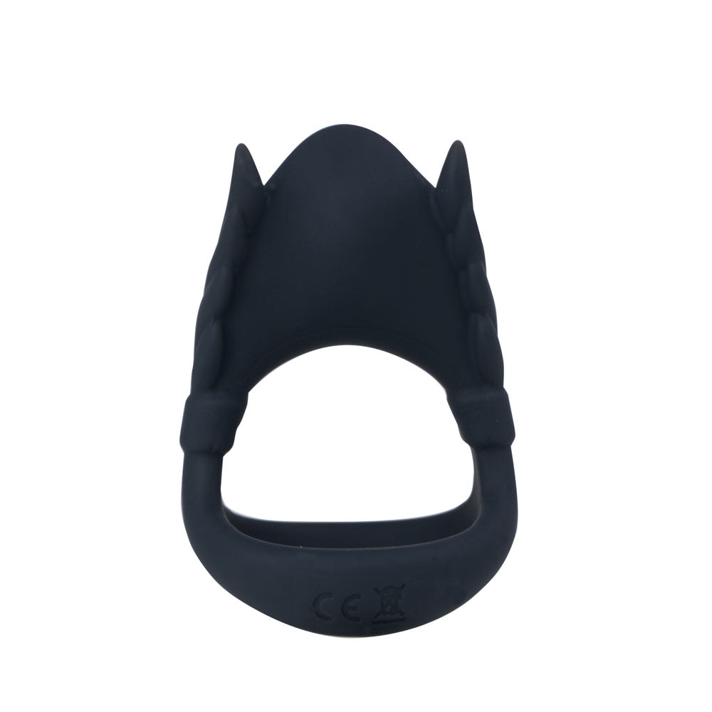 Maia Rocky Black Black Usb Rechargeable Vibrating Cock & Balls Ring