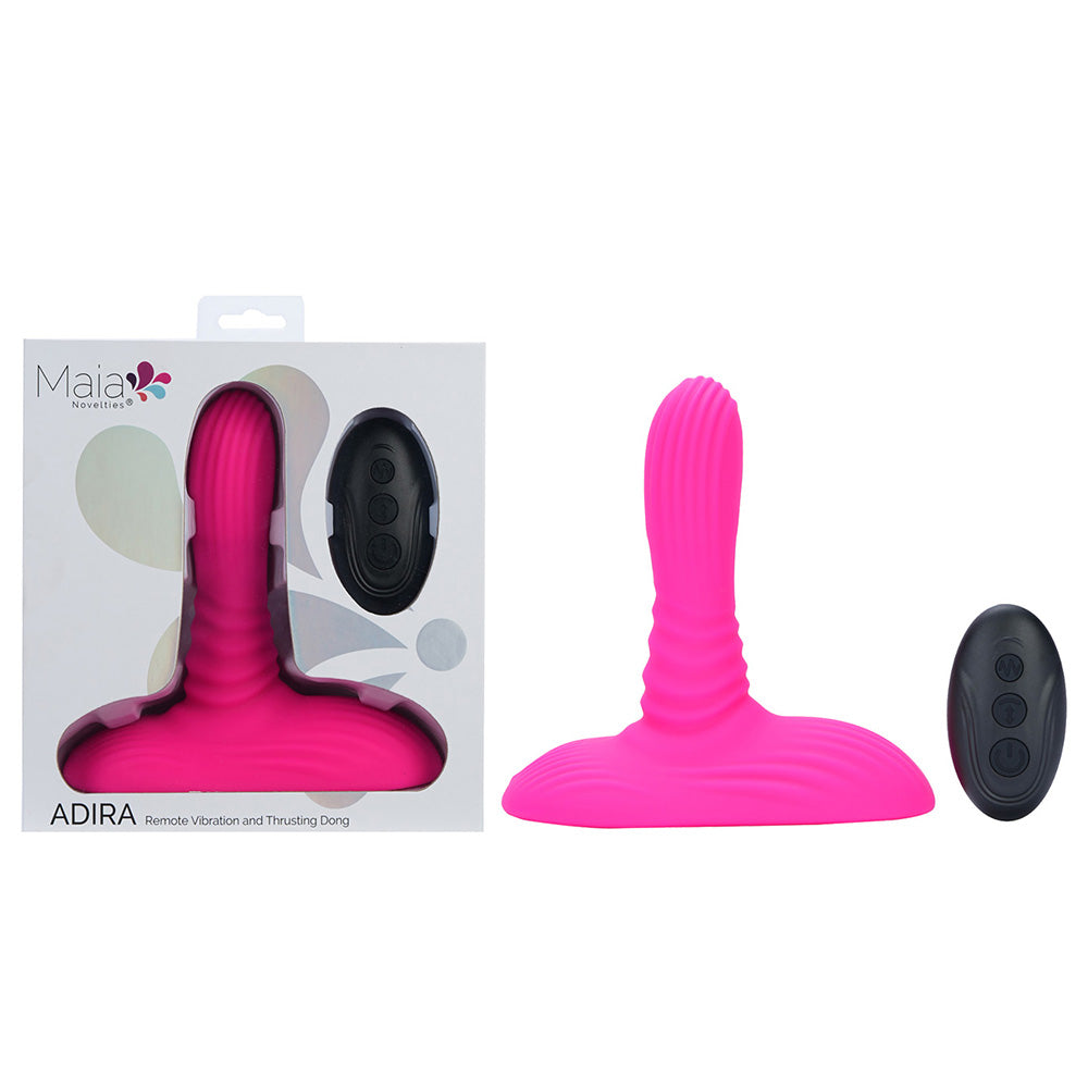 Maia Adira Pink Usb Rechargeable Thrusting Vibrator With Wireless Remote