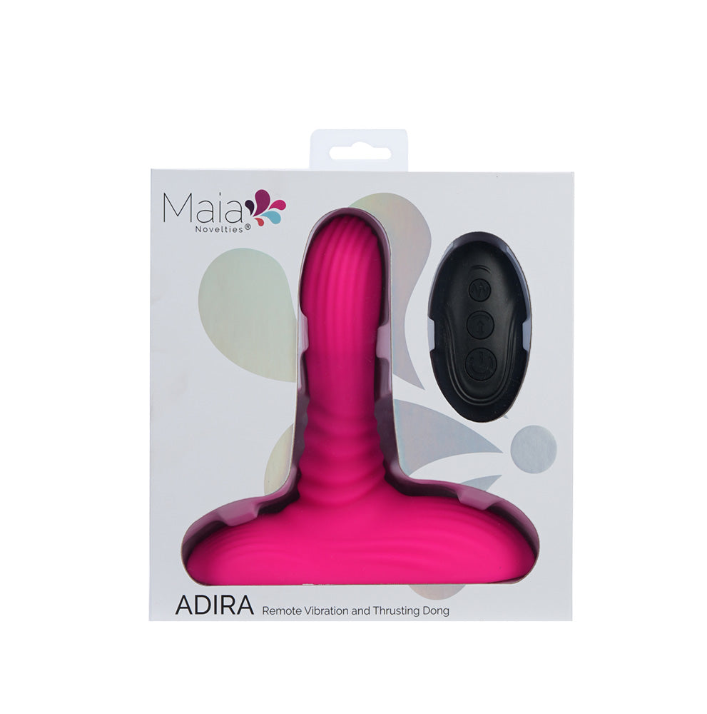 Maia Adira Pink Usb Rechargeable Thrusting Vibrator With Wireless Remote