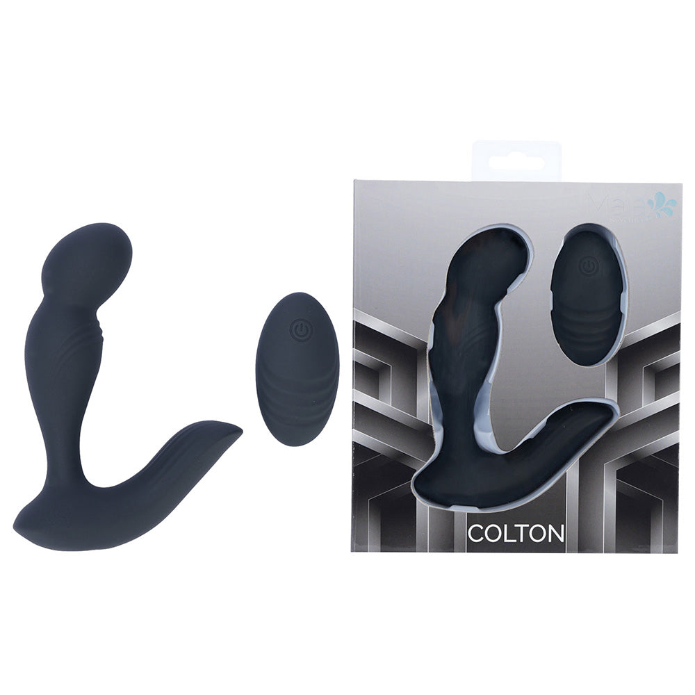 Maia Colton Black Black Usb Rechargeable Vibrating Prostate Massager With Wireless Remote