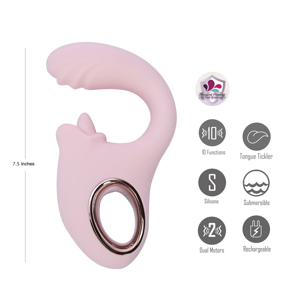 Maia Jaylee Pink Pink Usb Rechargeable Dual Motor Vibrator