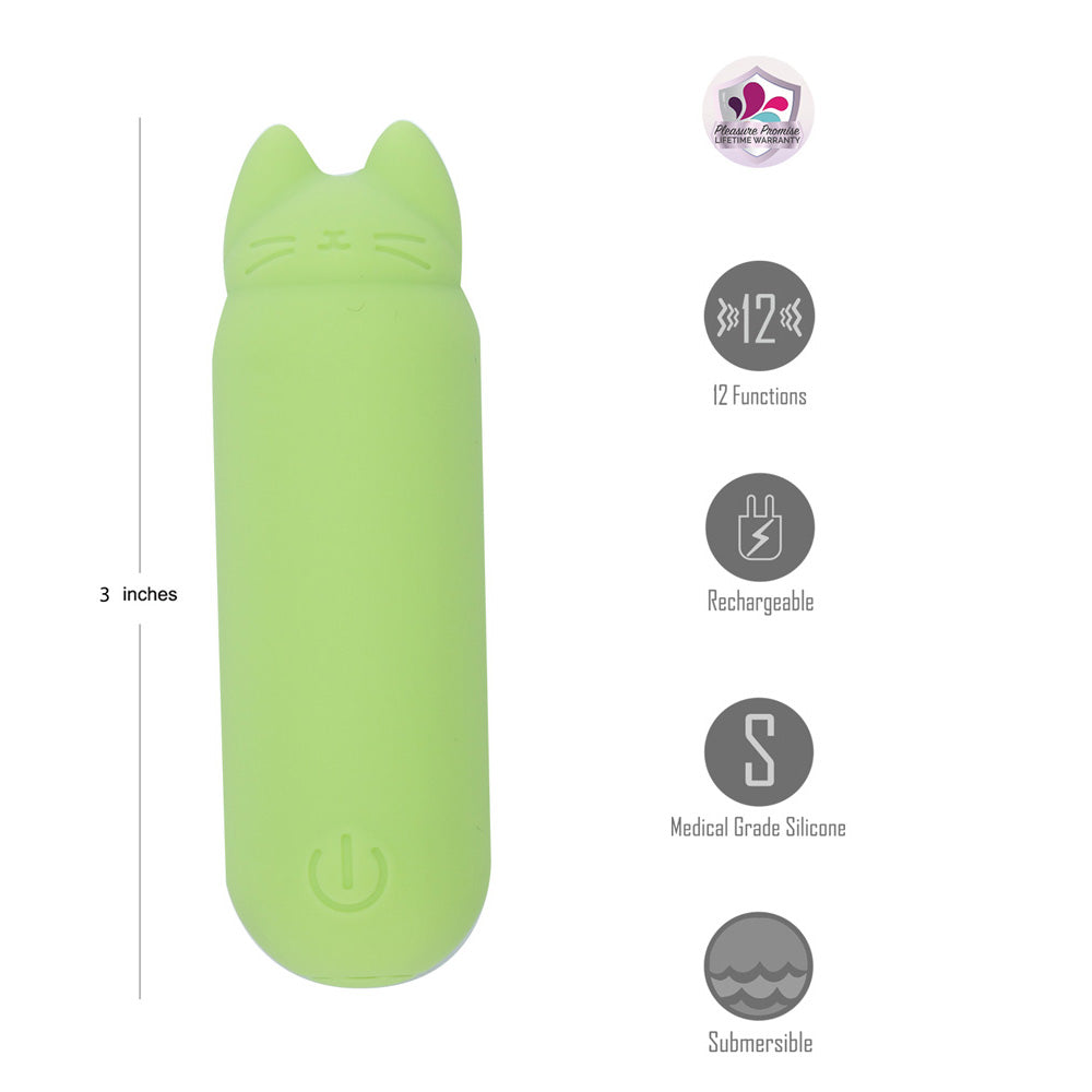 Maia Allie Green 7.6 Cm Usb Rechargeable Vibrating Bullet