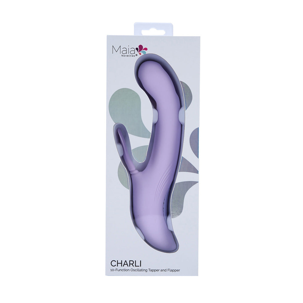 Maia Charli Lavender 22.9 Cm Usb Rechargeable Flapping & Tapping Rabbit Vibrator