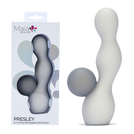 Maia Presley Grey 15.2 Cm Usb Rechargeable Rabbit Vibrator