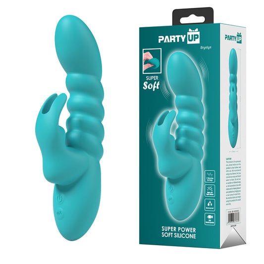 Party Up Brynlyn Teal Teal 18.2 Cm Usb Rechargeable Rabbit Vibrator