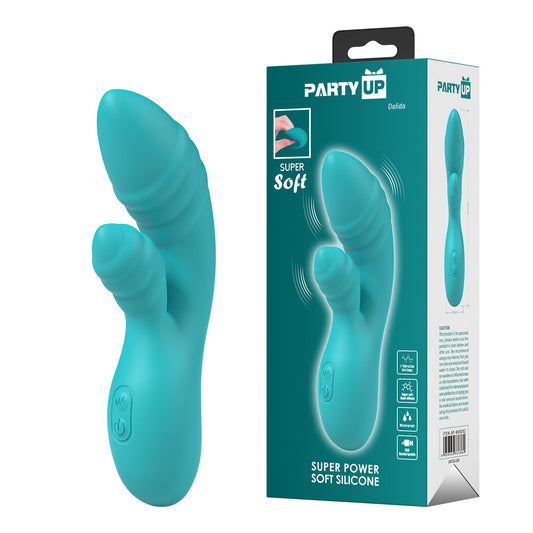 Party Up Dalida Teal Teal 16.2 Cm Usb Rechargeable Rabbit Vibrator