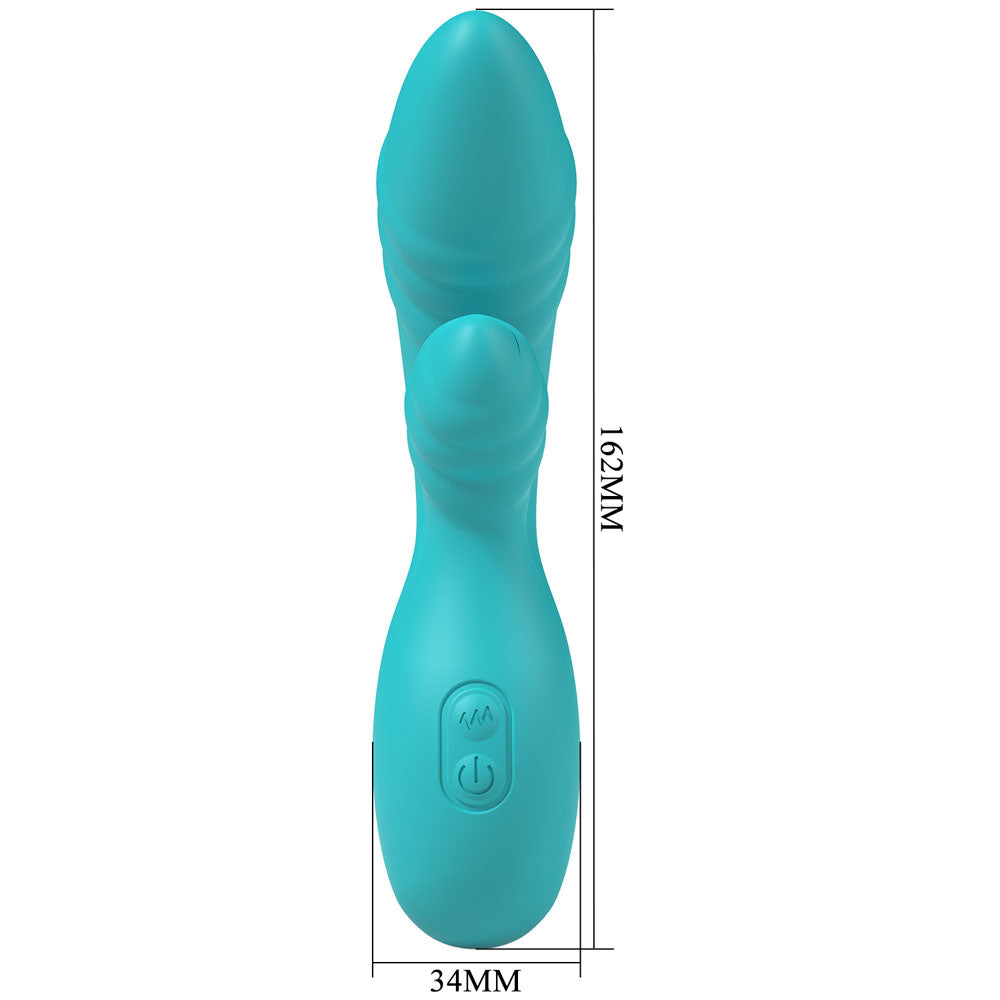 Party Up Dalida Teal Teal 16.2 Cm Usb Rechargeable Rabbit Vibrator