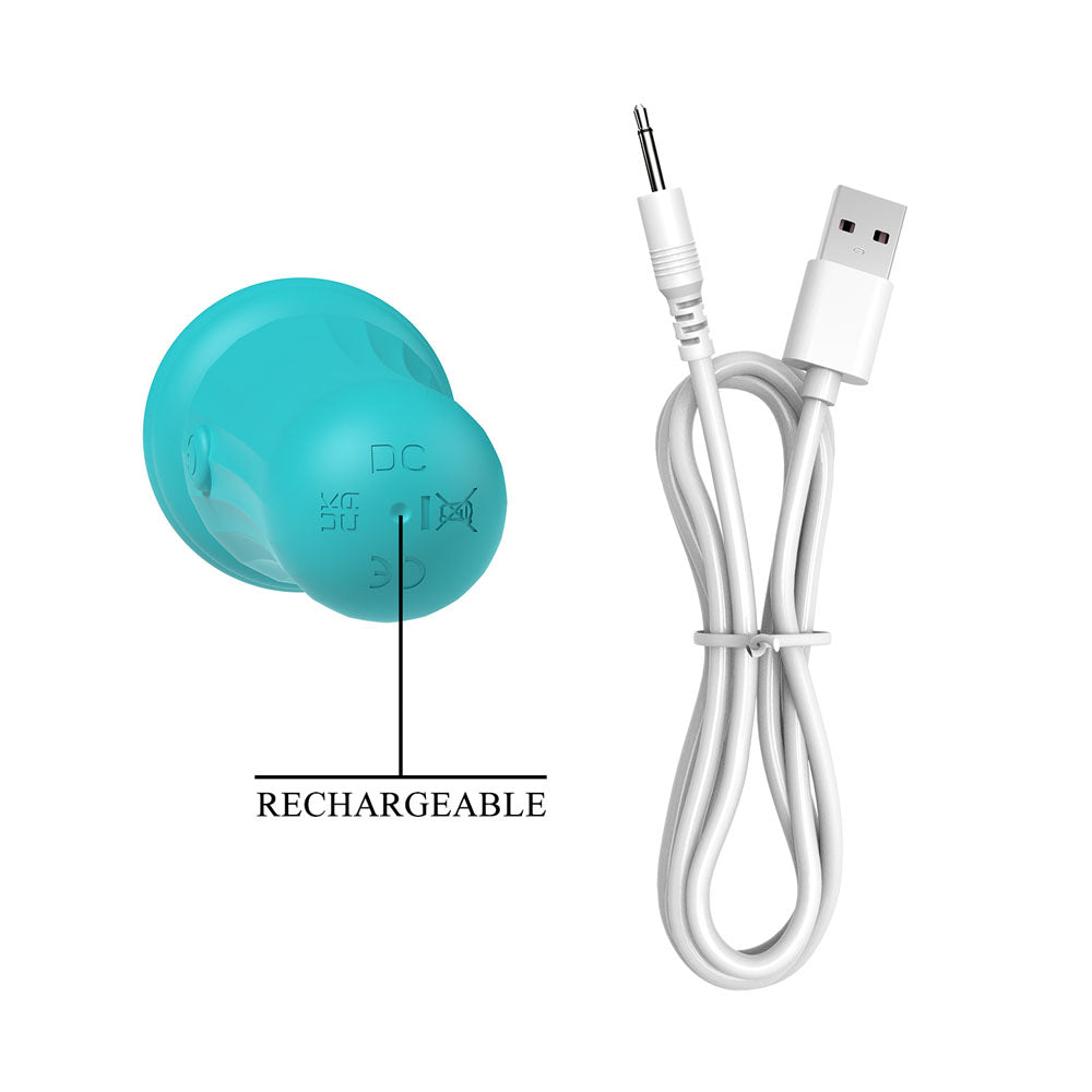 Party Up Duuna Teal Teal 16.9 Cm Usb Rechargeable Massage Wand