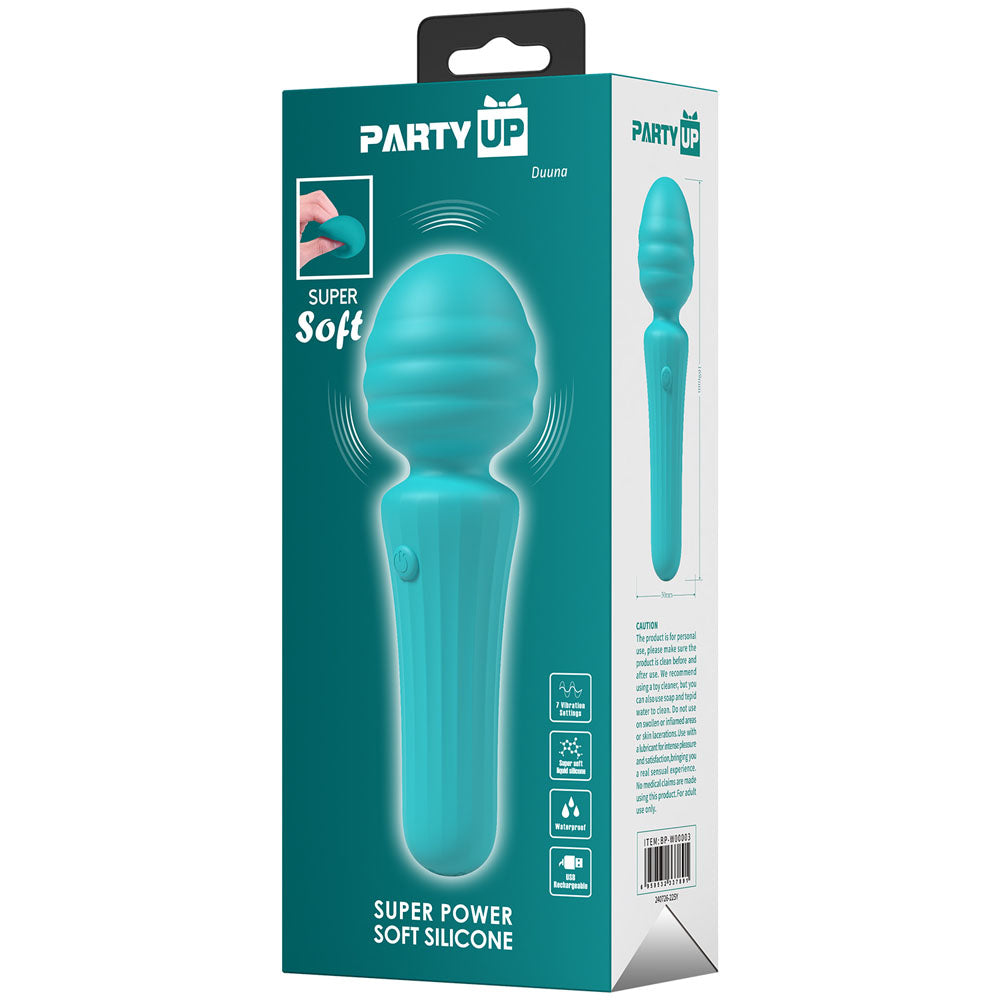 Party Up Duuna Teal Teal 16.9 Cm Usb Rechargeable Massage Wand