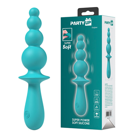 Party Up Evajane Teal Teal 17.1 Cm Usb Rechargeable Beaded Vibrator