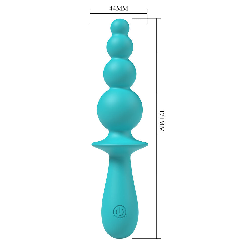 Party Up Evajane Teal Teal 17.1 Cm Usb Rechargeable Beaded Vibrator