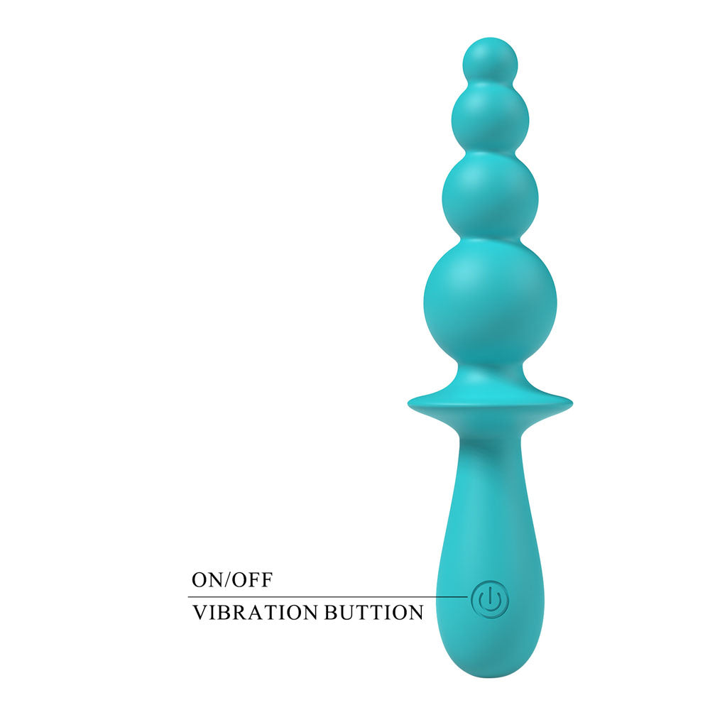 Party Up Evajane Teal Teal 17.1 Cm Usb Rechargeable Beaded Vibrator