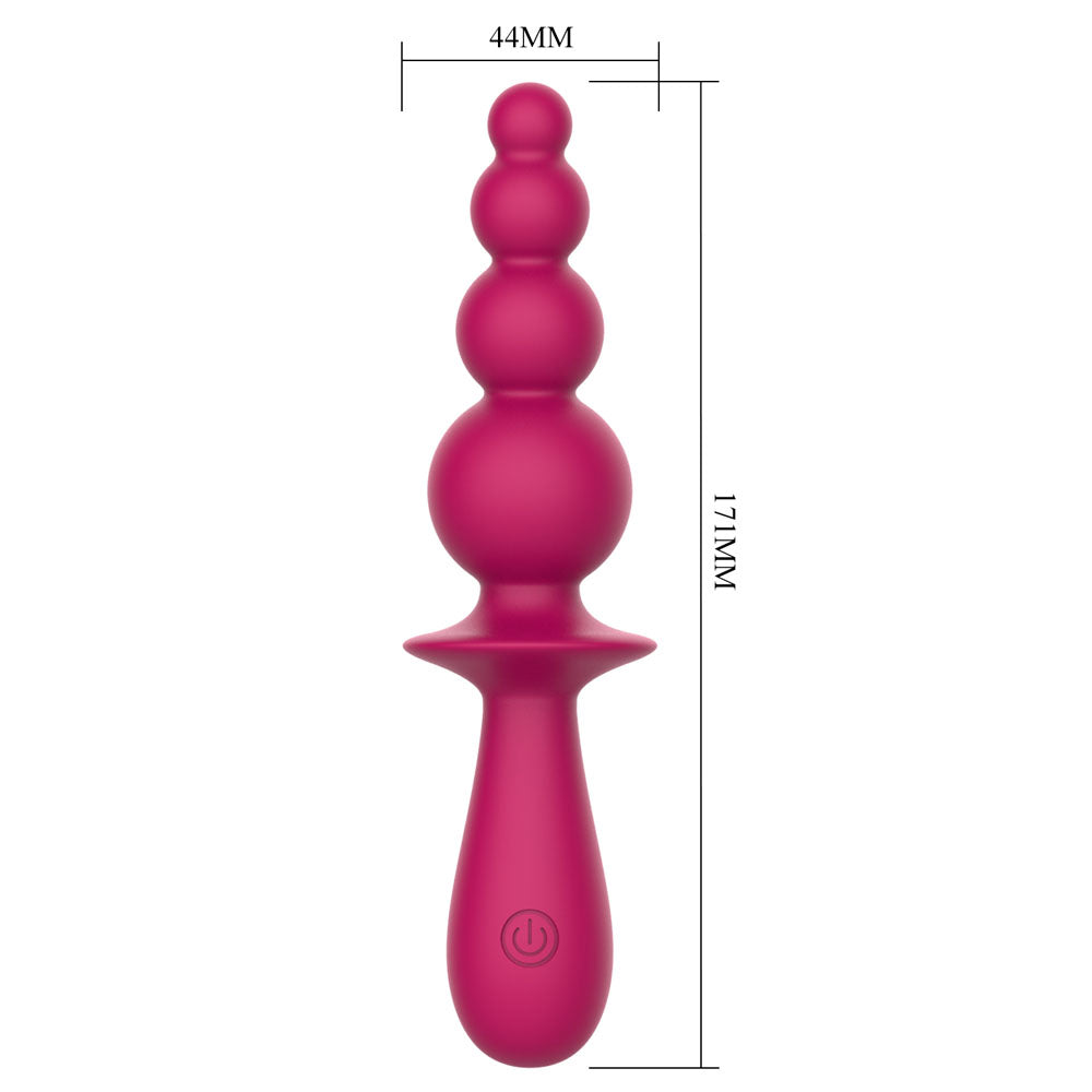 Party Up Evajane Pink Pink 17.1 Cm Usb Rechargeable Beaded Vibrator