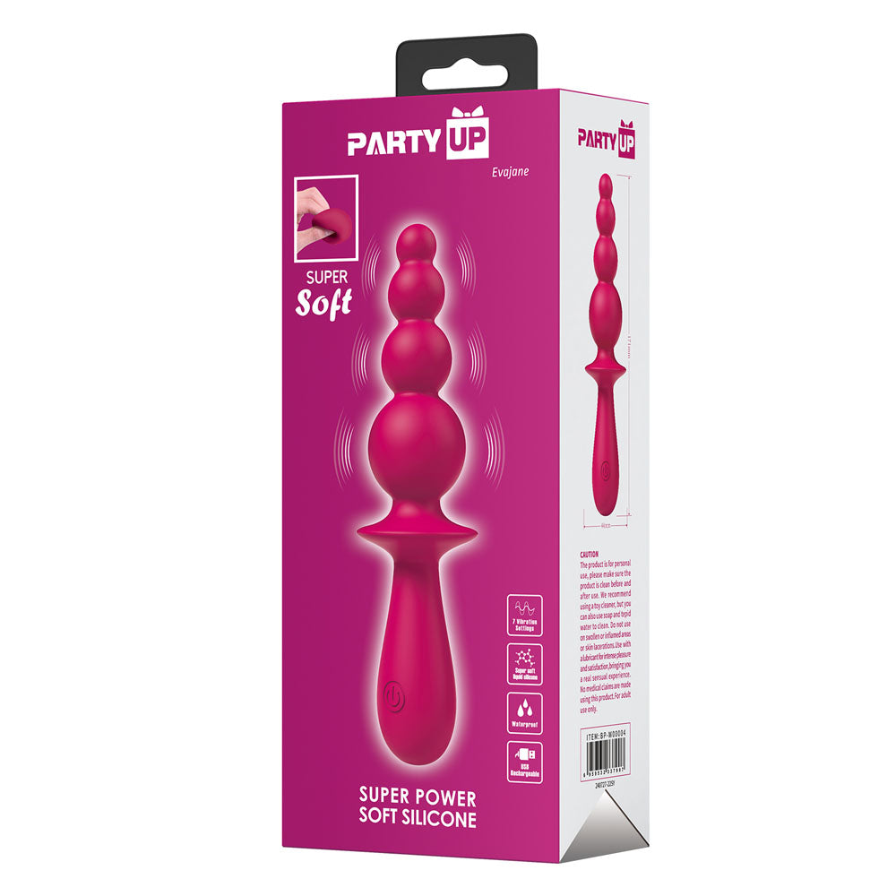 Party Up Evajane Pink Pink 17.1 Cm Usb Rechargeable Beaded Vibrator
