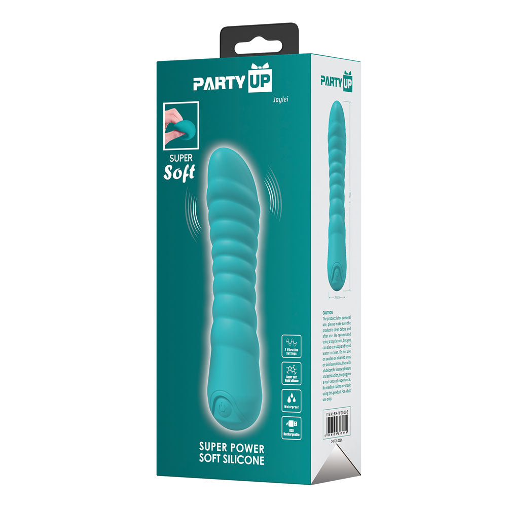Party Up Jaylei Teal Teal 14.6 Cm Usb Rechargeable Vibrator