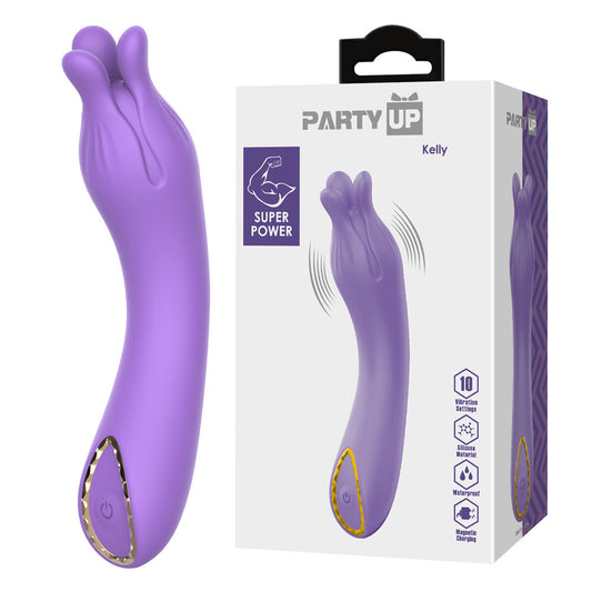 Party Up Kelly Purple Purple 13.7 Cm Usb Rechargeable Vibrator
