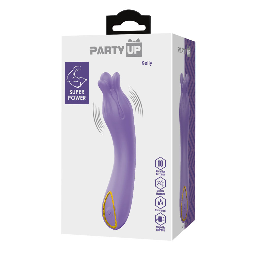 Party Up Kelly Purple Purple 13.7 Cm Usb Rechargeable Vibrator
