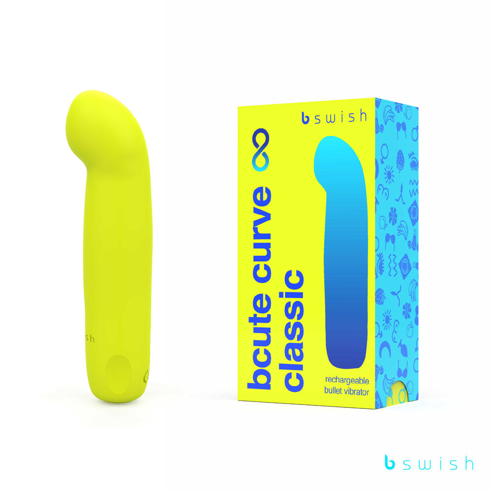 Bcute Curve Infinite Classic Citrus Yellow Yellow 10 Cm Usb Rechargeable Vibrator