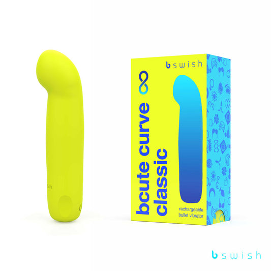 Bcute Curve Infinite Classic Citrus Yellow Yellow 10 Cm Usb Rechargeable Vibrator