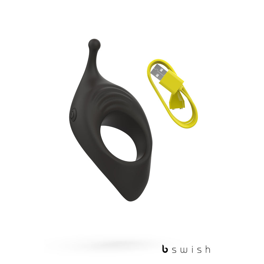 B Charmed Rhythm Infinite Deluxe Black Black Usb Rechargeable Vibrating Cock Ring
