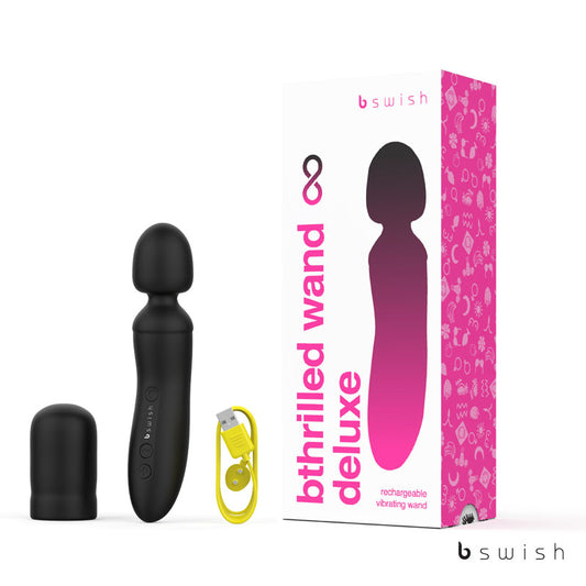 Bthrilled Premium Noir               Black 21 Cm Usb Rechargeable Massage Wand