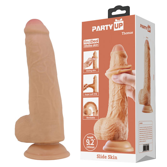 Party Up Thomas Slide Skin Dong Flesh 23 Cm Flexible Dildo