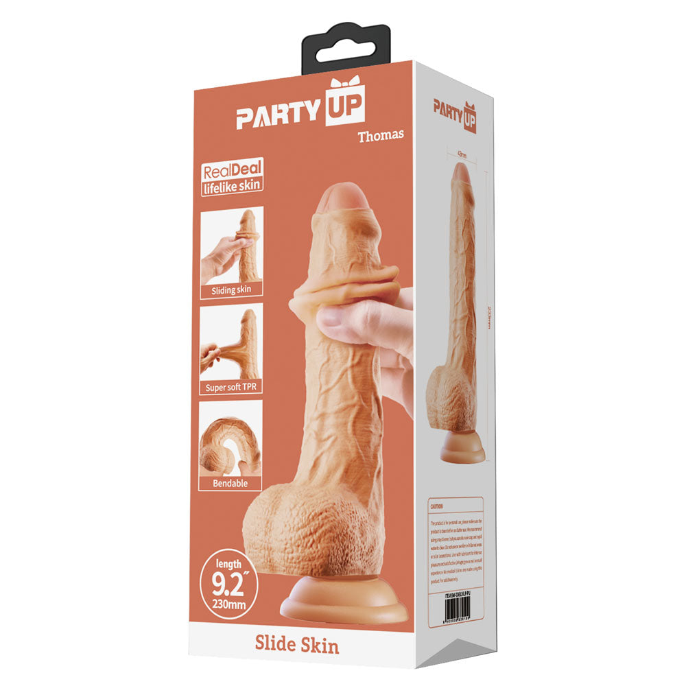 Party Up Thomas Slide Skin Dong Flesh 23 Cm Flexible Dildo