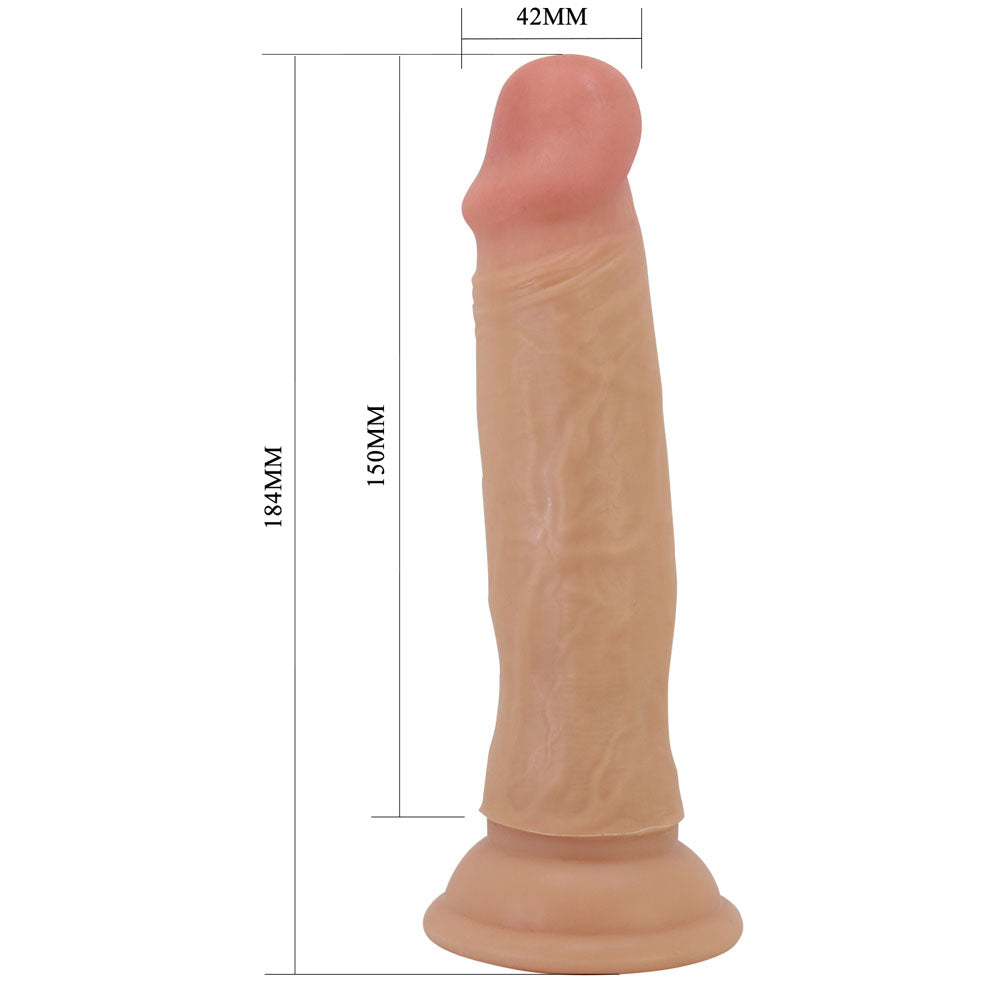 Party Up Tom Slide Skin Dong Flesh 18.4 Cm Flexible Dildo
