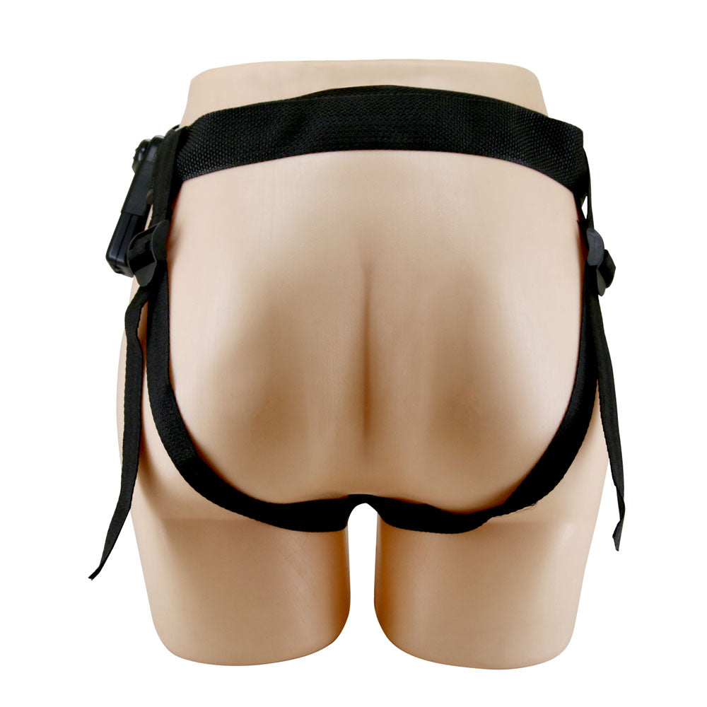 Party Up Nelson Vibrating Strap On Brown 17.5 Cm Vibrating Hollow Strap On