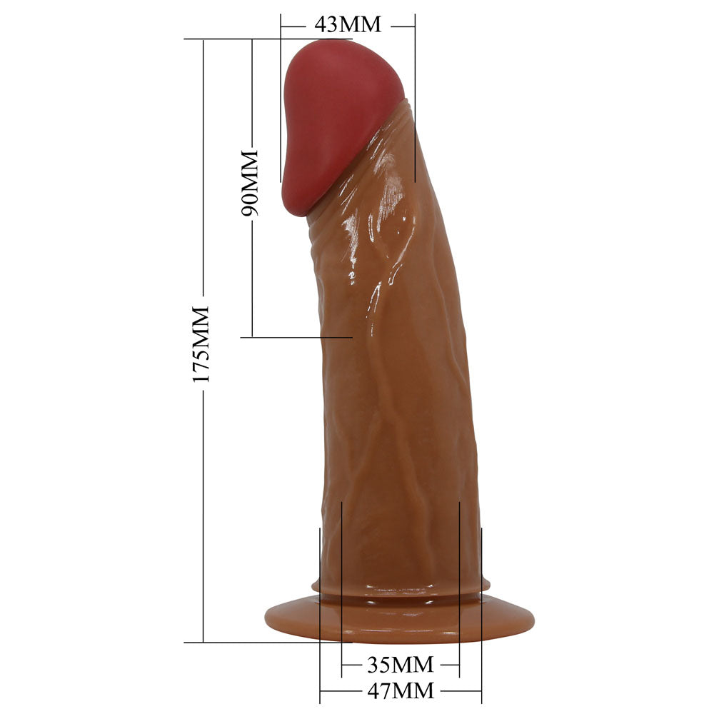 Party Up Nelson Vibrating Strap On Brown 17.5 Cm Vibrating Hollow Strap On