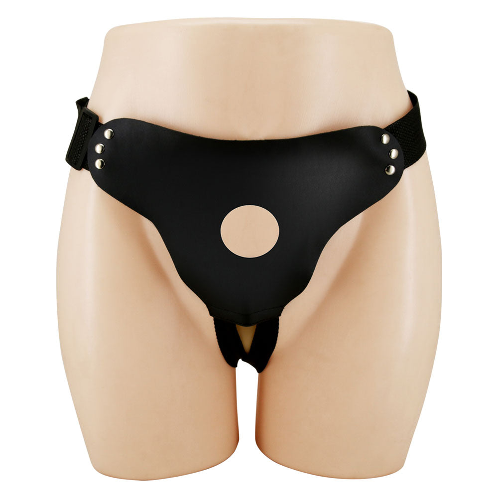 Party Up Nick Strap On Harness Black Adjustable Strap On Harness (No Probe Included)