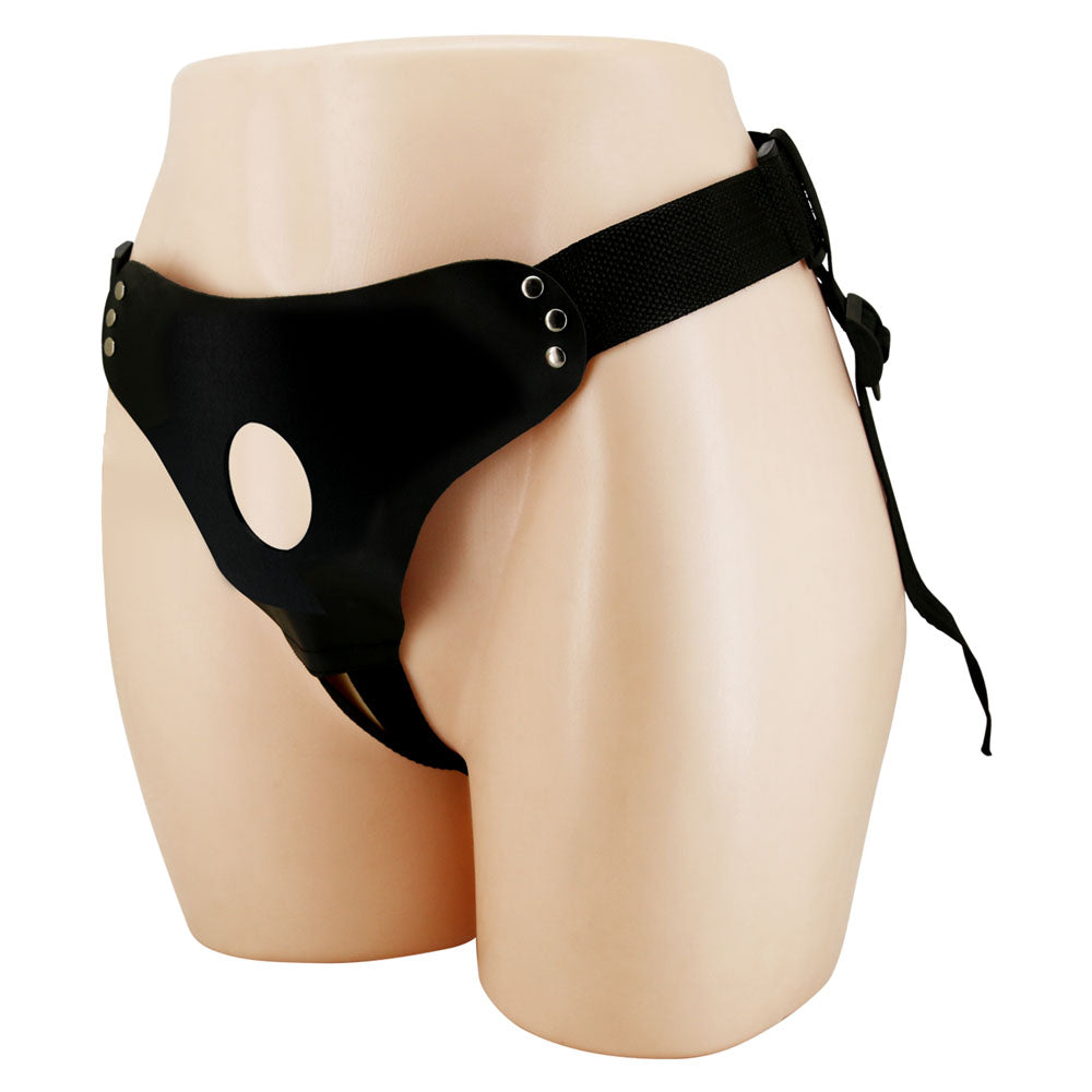 Party Up Nick Strap On Harness Black Adjustable Strap On Harness (No Probe Included)