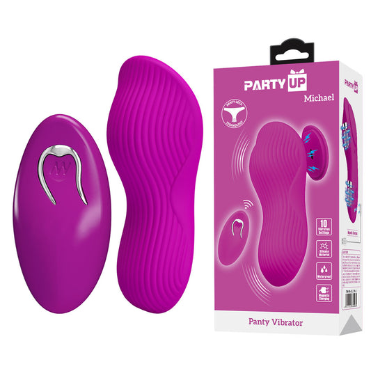 Party Up Michael Panty Vibe Pink Pink Usb Rechargeable Panty Vibrator With Wireless Remote Control