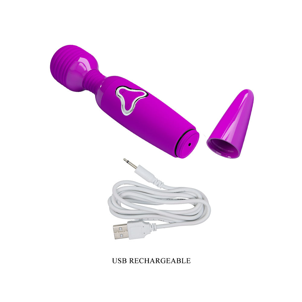Party Up Bruce Wand Pink Pink 25 Cm Usb Rechargeable Massage Wand