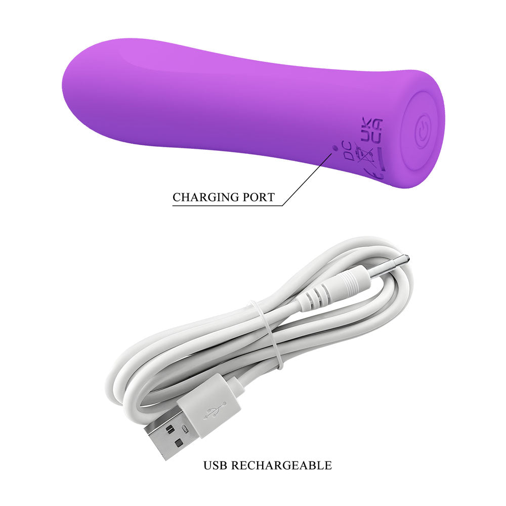 Party Up Gary Bullet Purple Purple 10.2 Cm Usb Rechargeable Bullet