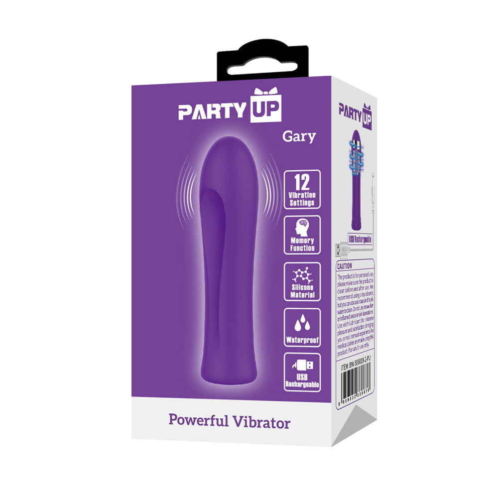 Party Up Gary Bullet Purple Purple 10.2 Cm Usb Rechargeable Bullet