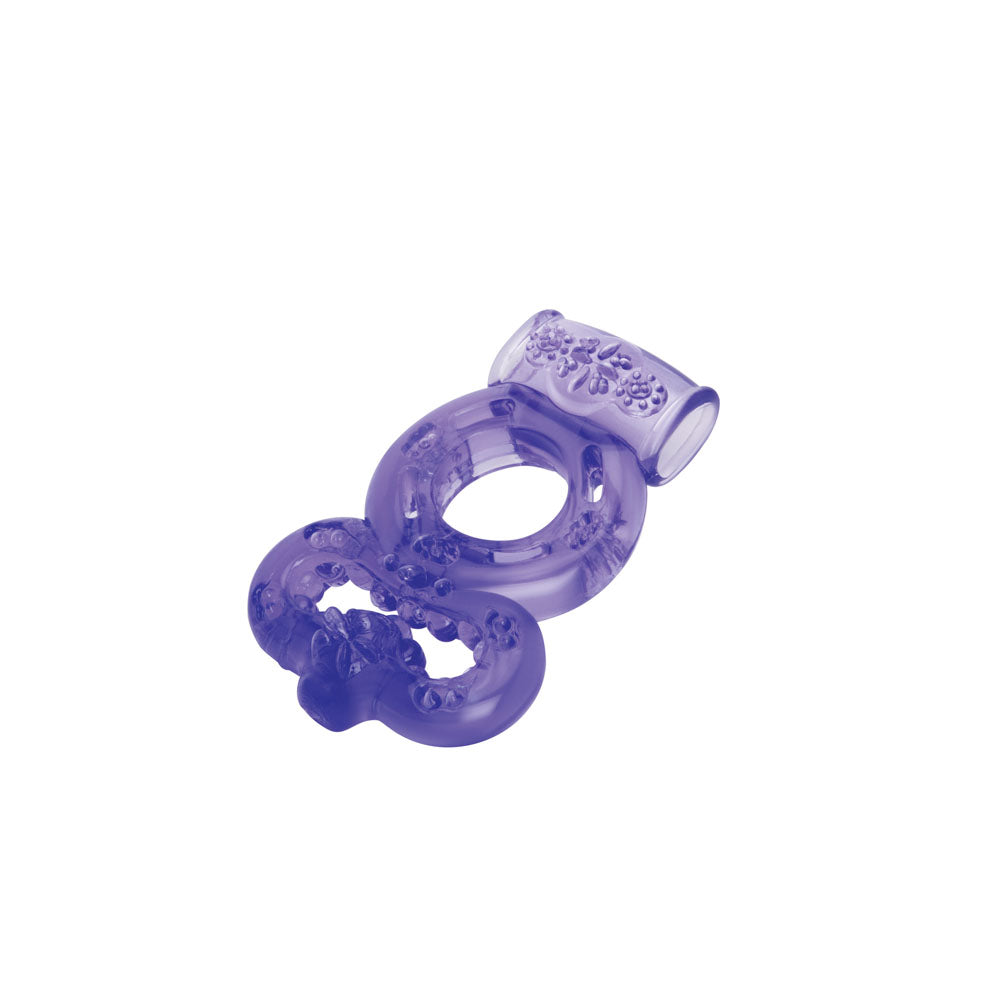 Bodywand Rechargeable Duo Ring Purple Usb Rechargable Vibrating Cock Ring