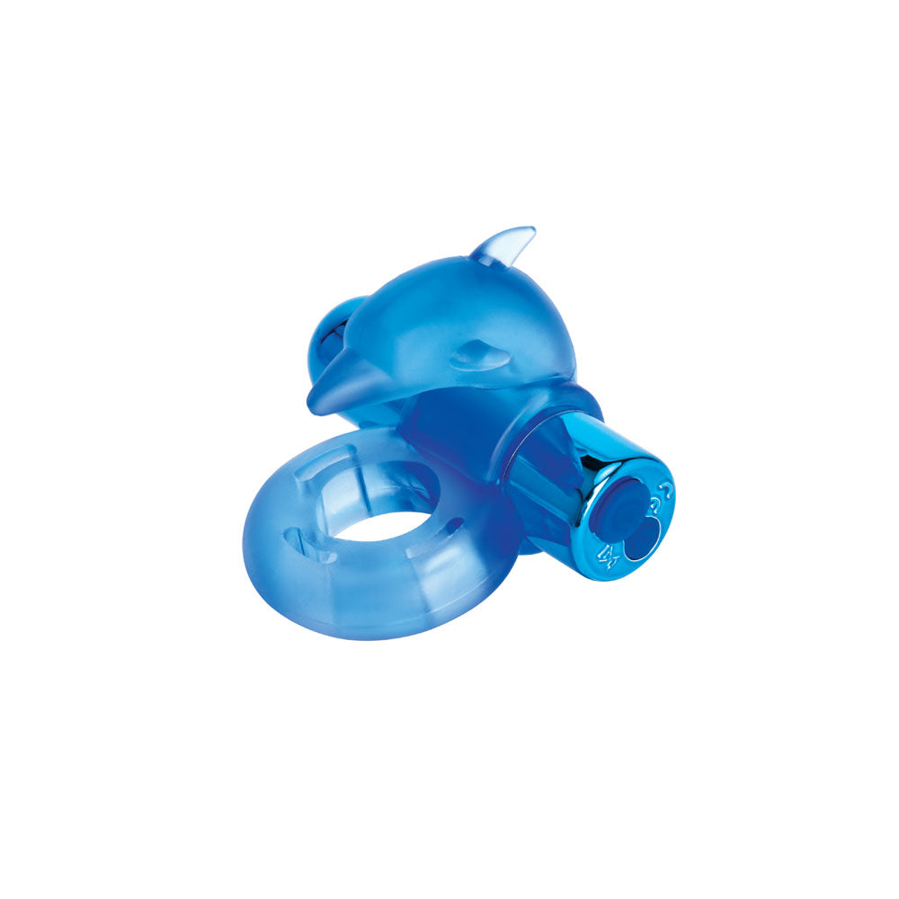 Bodywand Rechargeable Dancing Dolphin Ring Blue Usb Rechargeable Vibrating Cock Ring