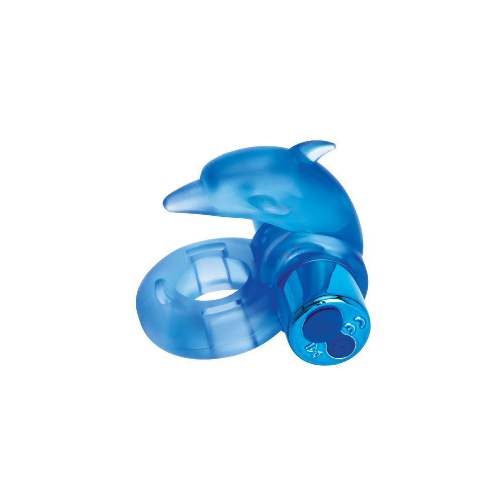 Bodywand Rechargeable Dancing Dolphin Ring Blue Usb Rechargeable Vibrating Cock Ring