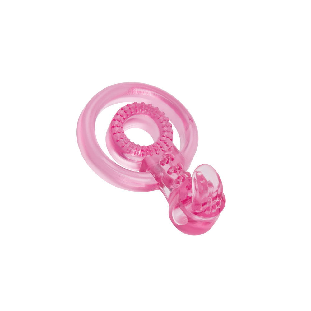 Bodywand Rechargeable Duo Ring With Clit Tickler Pink Usb Rechargeable Vibrating Cock Ring